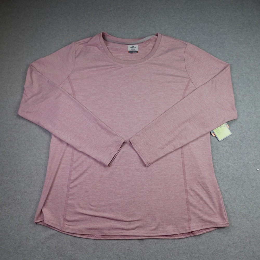 Ridgecut Toughwear Shirt Women Large Mauve Pink Performance Wicking Tee